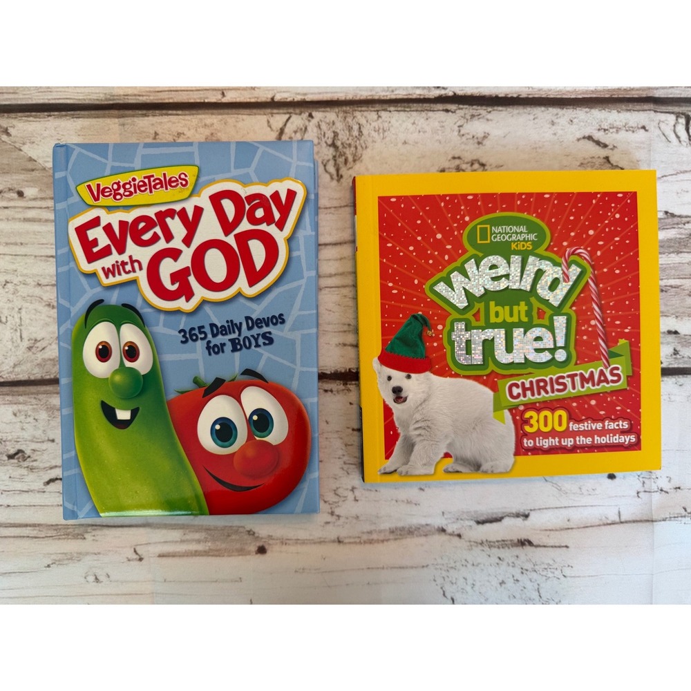 VeggieTales Every Day with God 365 Daily Devos for Boys Devotional Book Blue